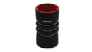 Vibrant 4 Ply Aramid Reinf Silicone Hump Hose conn 4in ID x 6in long 3 reinforcement ring MATTE BLK-2
