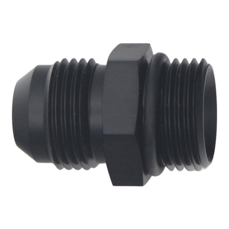 DeatschWerks 10AN ORB Male to 10 AN Male Flare Adapter (Incl O-Ring) - Anodized Matte Black - 0