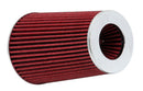 K&N Universal Air Filter Chrome Round Tapered Red - 4in Flange ID x 1.125in Flange Length x 9.5in H-5