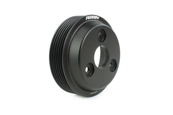 PERRIN 22-26 Subaru WRX / 21-25 Crosstrek / 20-25 LGT/OBXT/FXT Lightweight Water Pump Pulley - Black