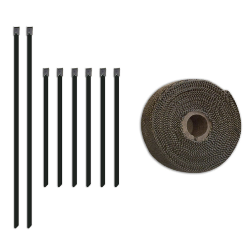 Mishimoto 2 inch x 35 feet Heat Wrap with Stainless Locking Tie Set - 0