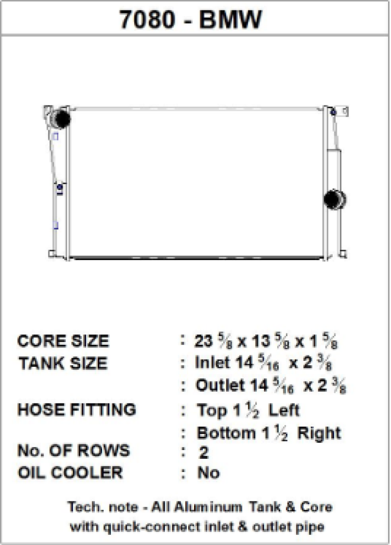 CSF BMW 2 Series (F22/F23) / BMW 3 Series (F30/F31/F34) / BMW 4 Series (F32/F33/F36) M/T Radiator - 0