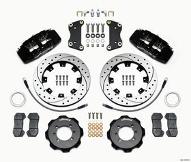 Wilwood Dynapro 6 Front Hat Kit 12.19in Drilled 2012 Fiat 500 w/ Lines