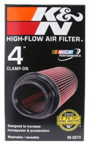 K&N Universal Rubber Filter 4inch FLG / 6inch OD-B / 4-5/8inch OD-T / 9inch H-18