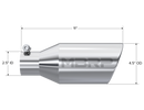 MBRP Universal Tip 4.5 O.D. Angle Rolled End 2.5 Inlet 11in Length - T304-3