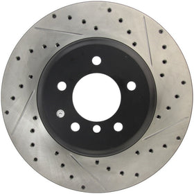 StopTech 08-09 BMW 535 Series / 04-09 545i/550i/645Ci/650i Slotted & Drilled Left Front Rotor - 0