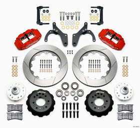 Wilwood Narrow Superlite 6R Front Hub Kit 14.00in Red 59-64 Chevy Impala / 63-64 Corvette