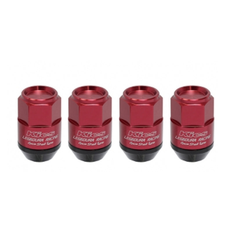 Project Kics Leggdura Racing Shell Type Lug Nut 35Mm Closed-End Look 16 Pcs + 4 Locks 12X1.25 Red - 0