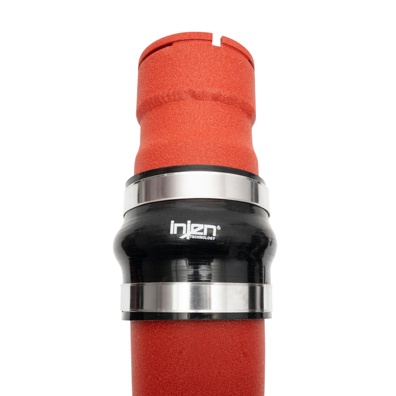 Injen 17-22 Ford F250/F/350/F-450/F-550 V8-6.7L Turbo Diesel Wrnkl Red Intercooler Hot Side Piping - 0
