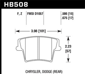 Hawk 05-10 Chrysler 300 (except SRT8) / 08 Dodge Challenger / 09-10 Dodge Challenger SE/RT HPS - 0