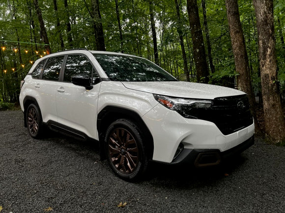 Rally Armor 25-26 Subaru Forester &amp; Hybrid Black UR Mud Flap w/Grey Logo