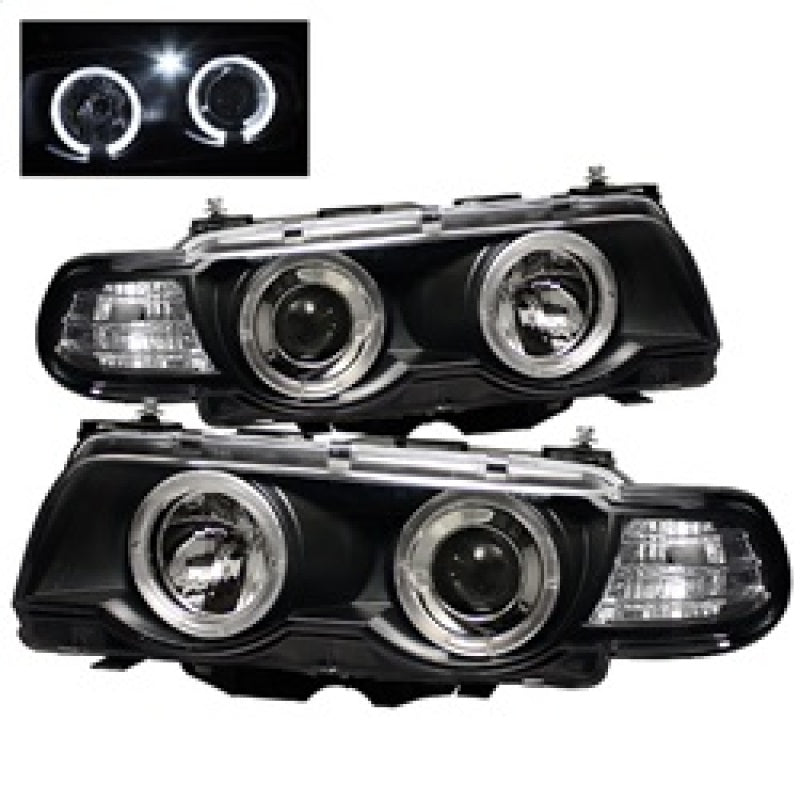 Spyder BMW E38 7-Series 99-01 Projector Headlights 1PC Xenon- LED Halo Blk PRO-YD-BMWE3899-HID-HL-BK - 0