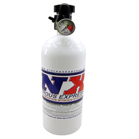 Nitrous Express 10lb Bottle w/Lightning 500 Valve (6.89 Dia x 20.19 Tall) w/Gauge - 0