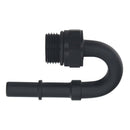 DeatschWerks 8AN ORB Male to 3/8in Male EFI Quick Connect Adapter 180-Degree - Anodized Matte Black-3