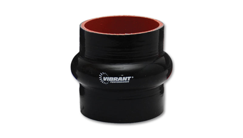 Vibrant 4 Ply Reinforced Silicone Hump Hose Connector - 4.5in I.D. x 3in long (BLACK) - 0