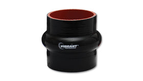 Vibrant 4 Ply Reinforced Silicone Hump Hose Connector - 2.25in I.D. x 3in long (BLACK) - 0