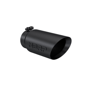 MBRP Universal Tip 5 O.D. Dual Wall Angled 4 inlet 12 length - Black Finish - 0
