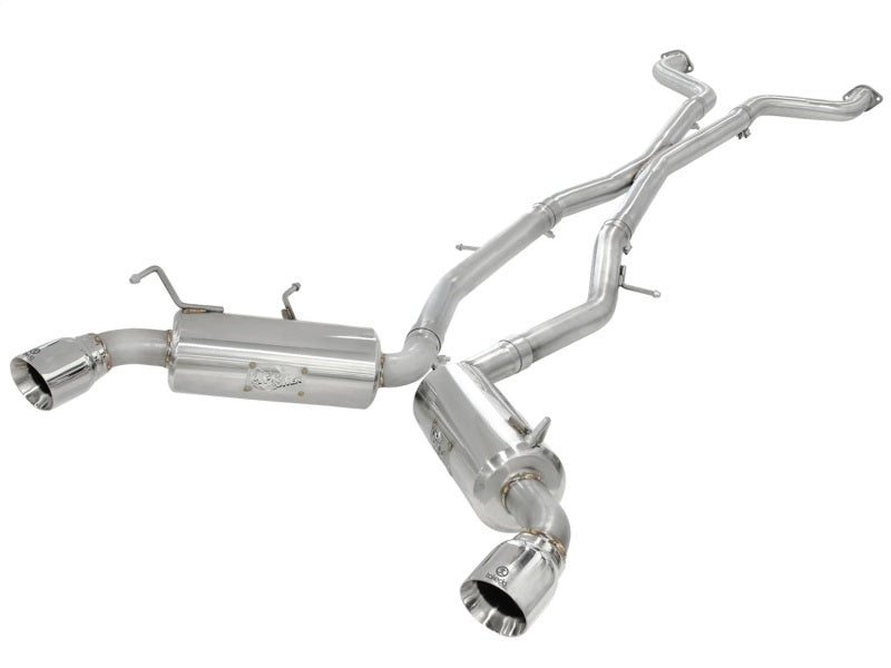 aFe Takeda 2.5inch SS Exhaust Cat-Back 09-13 Nissan 370Z V6 3.7L Polished Tips - 0