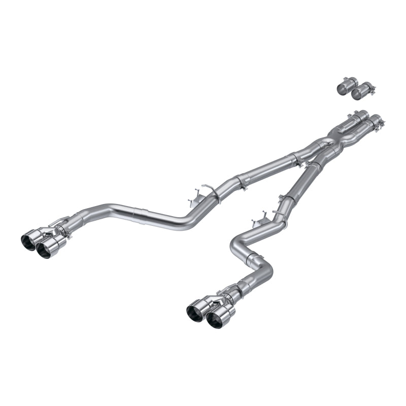 MBRP 15-Up Challenger 5.7L /  17-Up 6.2L/6.4L 3in Race Series Cat-Back w/ Quad Tips AS Exhaust - 0