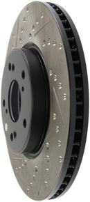 StopTech Slotted & Drilled Sport Brake Rotor Front Right 13 Honda Accord Sport-4