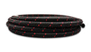 Vibrant -8 AN Two-Tone Black/Red Nylon Braided Flex Hose (2 foot roll)-2