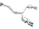 AWE Tuning 19-23 Audi C8 S6/S7 2.9T V6 AWD Touring Edition Exhaust - Chrome Silver Tips-19