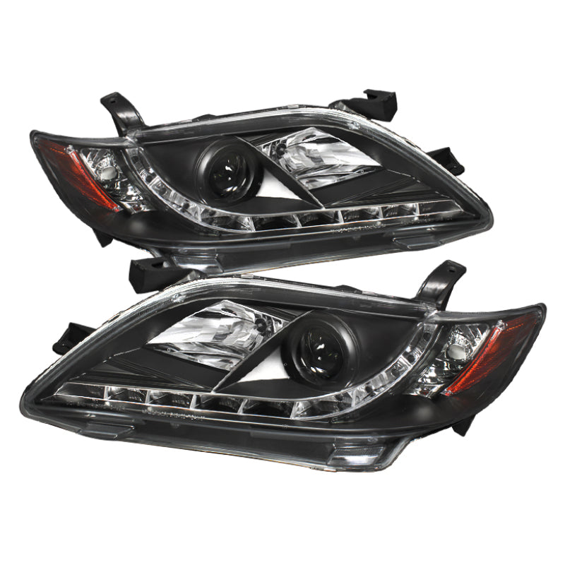 Spyder Toyota Camry 07-09 Projector Headlights DRL Black High H1 Low H7 PRO-YD-TCAM07-DRL-BK - 0