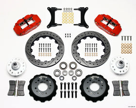 Wilwood Narrow Superlite 6R Front Hub Kit 12.88in Drill Red 79-87 GM G Body - 0