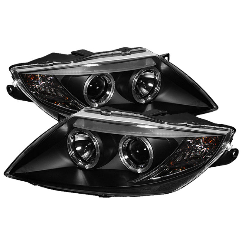 Spyder BMW Z4 03-08 Projector Headlights Halogen Model Only - LED Halo Black PRO-YD-BMWZ403-HL-BK - 0