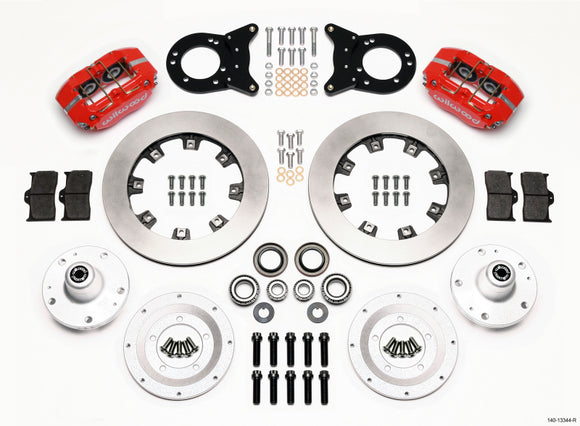 Wilwood Dynapro Dust-Boot Front Kit 12.19in Red 1965-1969 Mustang Disc & Drum Spindle