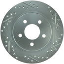 StopTech Select Sport 05-10 Ford Mustang GT Slotted and Drilled Rear Left Rotor-1