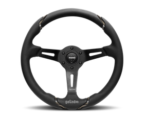 Momo Gotham Steering Wheel 350 mm - Black Leather/Black Spokes