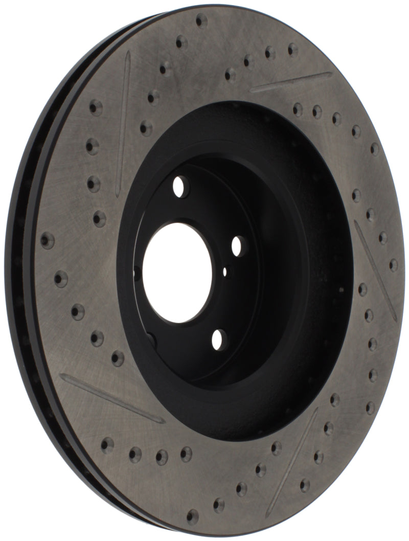 StopTech 02-10 Subaru WRX Slotted & Drilled Right Front Rotor (exc. STi) - 0