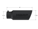 MBRP Universal Tip 7in O.D. Rolled End 5in inlet 18in length Black-3