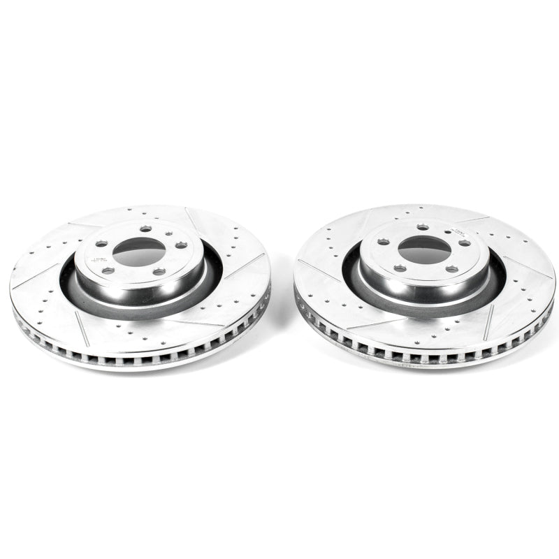 Power Stop 15-19 Ford Mustang Front Evolution Drilled & Slotted Rotors - Pair - 0