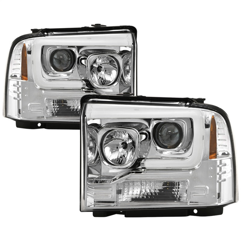 Spyder Platinum Ford F250/350/450 05-07 High-Power LED Module Proj. Headlights-Chrome (PRO-YD-FS05V2 - 0