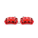 Power Stop 05-12 Ford F-350 Super Duty Front Red Calipers w/Brackets - Pair-1