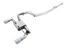 AWE Tuning Ford Focus RS SwitchPath Cat-Back Exhaust - Chrome Silver Tips-1