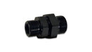 Vibrant -8AN ORB Male to Male Union Adapter - Anodized Black-1