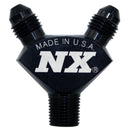 Nitrous Express 1/8NPT x 3AN x 3AN Billet Pure-Flo Y Fitting - Black-2