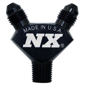 Nitrous Express 1/8NPT x 3AN x 3AN Billet Pure-Flo Y Fitting - Black - 0