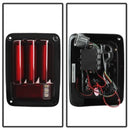 Spyder 07-16 Jeep Wrangler Version 2 Light Bar LED Tail Lights - Red Clear (ALT-YD-JWA07V2-LBLED-RC)-11