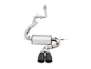AWE Tuning Ford Focus ST Touring Edition Cat-Back Exhaust - Resonated - Diamond Black Tips-2