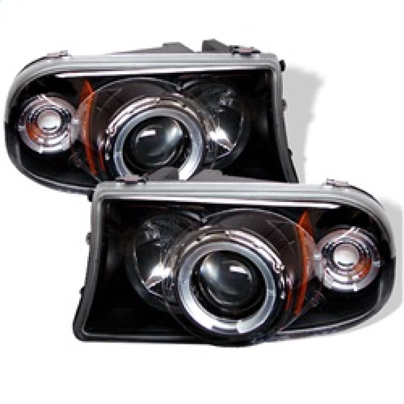 Spyder Dodge Dakota 97-04/Durango 98-03 1PC Projector Headlights LED Halo LED Blk PRO-YD-DDAK97-BK - 0