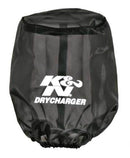 K&N Drycharger Air Filter Wrap Round Tapered Black 5.375in Base ID x 4.375in Top ID x 7 H-2
