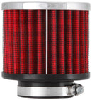 K&N 1.5in Flange ID x 3in OD x 2.5in H Chrome Finish Rubber Base Crankcase Vent Filter-11