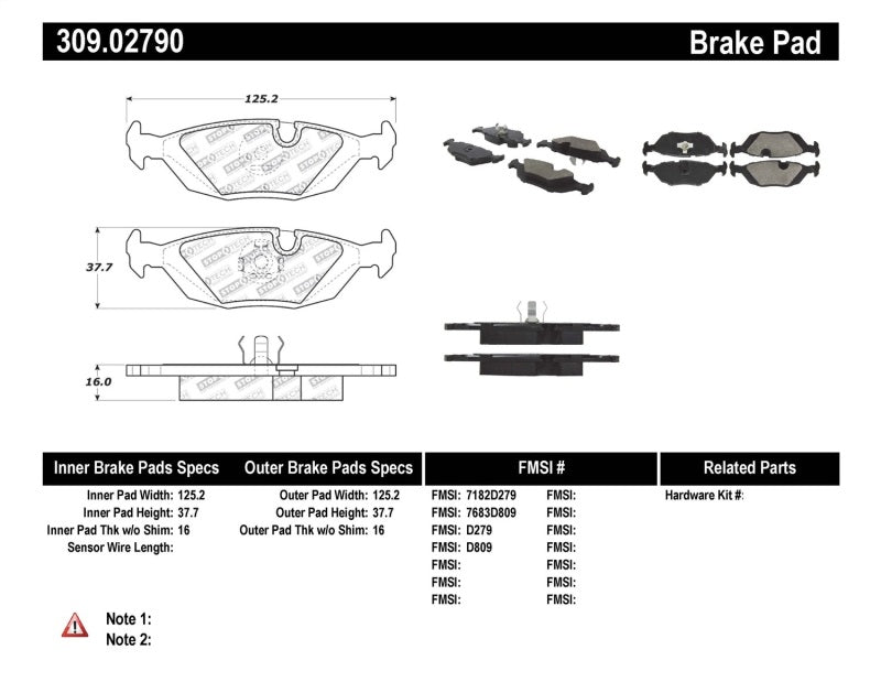 StopTech Performance Rear Brake Pads - 0