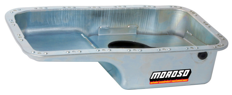 Moroso Acura/Honda 1.6L B16A3 Stock (w/Oil Drainbacks) Wet Sump 4qt 6in Steel Oil Pan