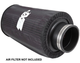 K&N Universal Round Tapered Filter Wrap - Black - 6in Base ID x 4.625in Top ID x 9in Height - 0