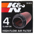 K&N Universal Rubber Filter 4inch FLG / 6inch OD-B / 4-5/8inch OD-T / 9inch H-20